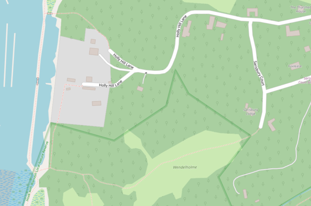OpenStreetMap showing the area