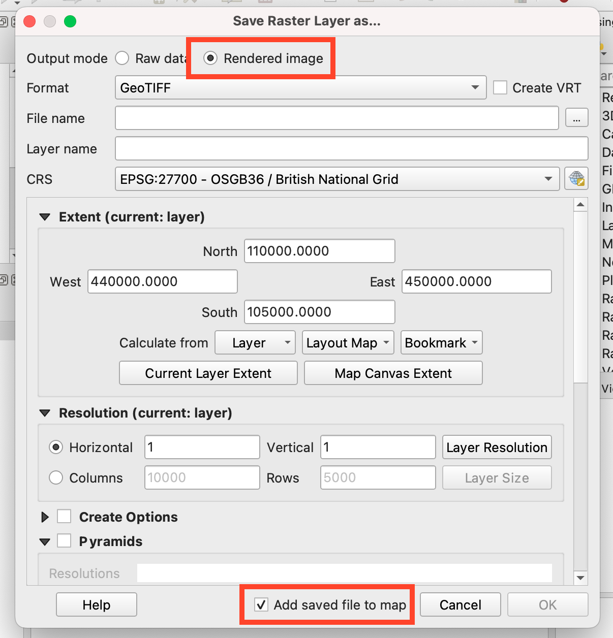 QGIS exporting the layer